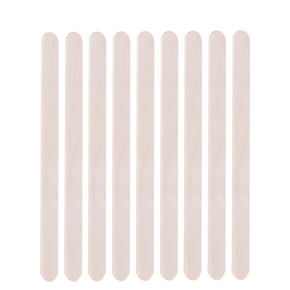 Aramox Natural Wood Ice Cream Sticks 400pcs for Kid Hand Craft Wooden DIY HandMade Sticks for Birthday Art Party
