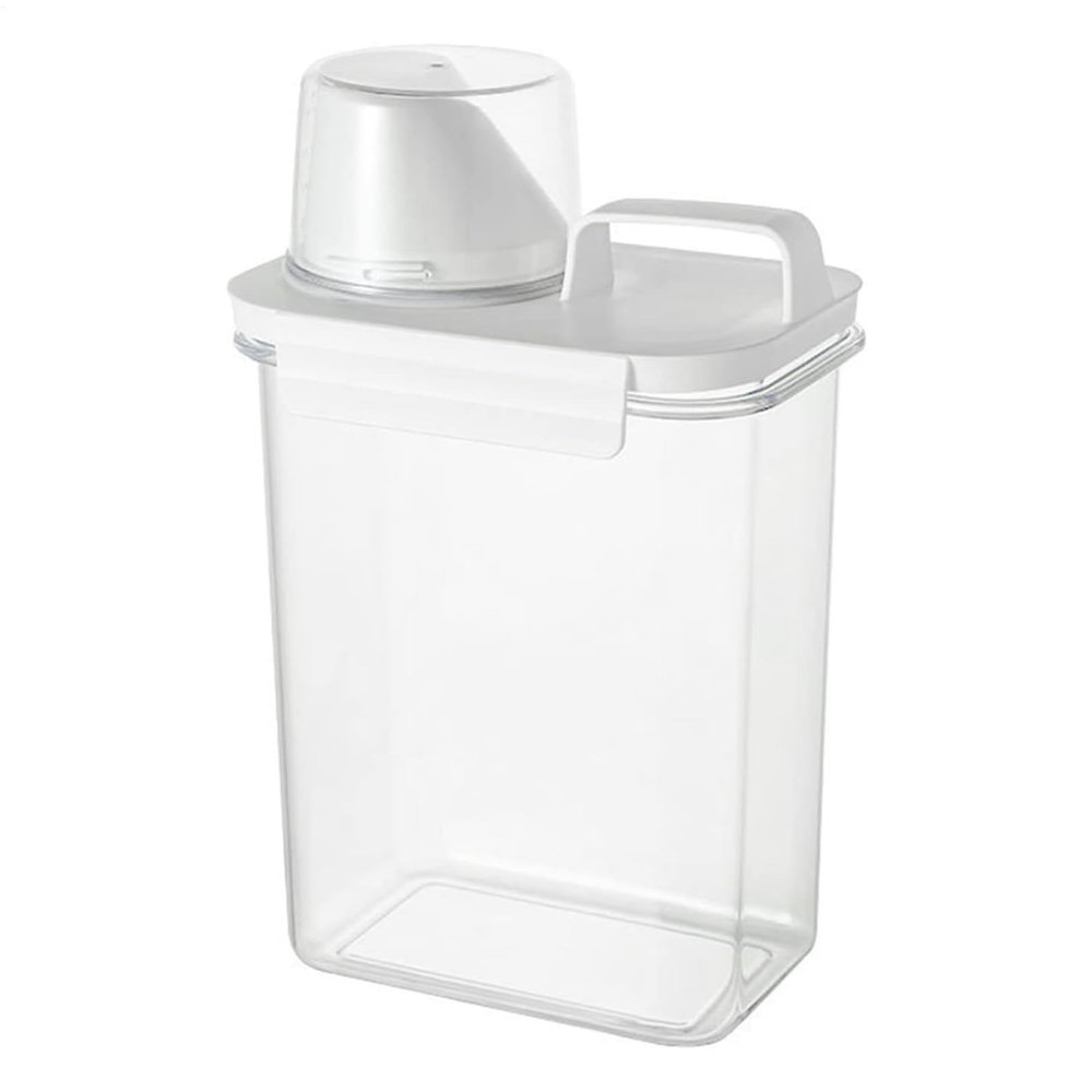 Laundry Detergent Dispenser, Scent Booster Container & Detergent Bottle with Measuring Cup, Stylish for Laundry Room, Storage for Rice, Cereals, Beans, Kitchen Pantry, Home