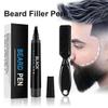 3-in-1 Waterproof Beard Filling Pen Kit for Men Beard Pencil Filler for Natural Shaping, Facial Hair Filler for Moustaches & Eyebrows, Natural & Durable, Effectively Improve Facial Hair (Black) view 2
