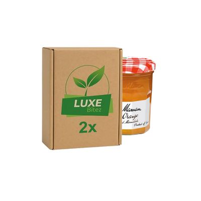 Fruit Preserve Jam Jar Bitter Orange Marmalade 370g Compatible with Bonne Maman By Luxe Bitez (Pack of 2)