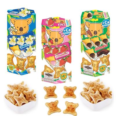 Chocolate,Vanilla,Strawberry Flavored Random Mixed Bite-Sized Biscuits 37g - Perfect For Lunch Boxes, On the go Snacks - le (3 x Mixed Packs)
