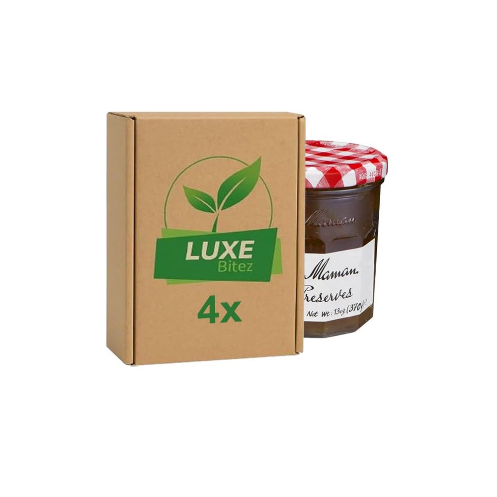 Fruit Preserve Jam Jar Fig Preserves 370g Compatible with Bonne Maman By Luxe Bitez (Pack of 4)