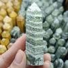 Green Zebra Stone Small Crystal Column ore Home Office Decoration Crafts Gift Ornaments Ornaments (Size : 5pcs) view 2