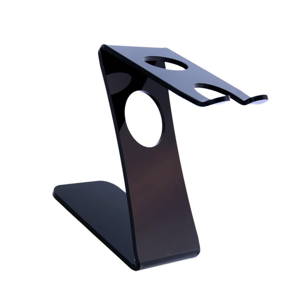 ALCXAZS Black Z-Shape Stand Barber Salon Brush Shaving Tools Holder Rack Stylish and Practical Shaped