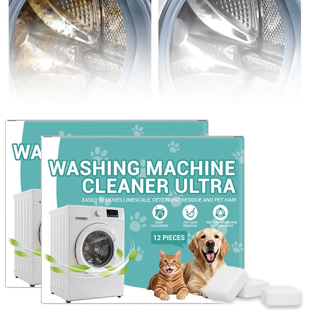 2026 New Washing Machine Descaler Tablets, Washing Machine Cleaner, Deep Clean Removes Limescale and Odours, Grime & Build-Up, for Top Load and Front Load Washer Cleaner (2)
