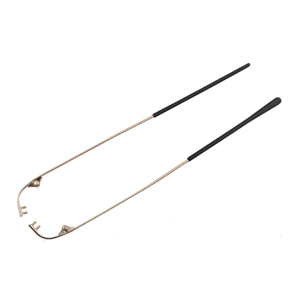 1pair(2pcs) Rimless Metal Glasses temple Eyewear repair temple replacement T025#(T025 Rose gold)