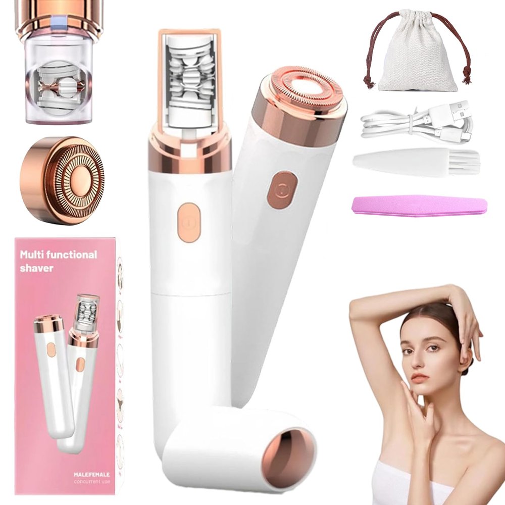 2026 New Upgrades Women Face Epilator - Painless Hair Remover for Face, Eyebrows, Lip, Chin, Arms, Underarms, Rechargeable Portable Electric Hair Removal Epilators for Home Travel (White)