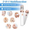 2026 New Upgrades Women Face Epilator - Painless Hair Remover for Face, Eyebrows, Lip, Chin, Arms, Underarms, Rechargeable Portable Electric Hair Removal Epilators for Home Travel (White) view 2
