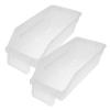 Tofficu Stackable Medication Organizer Boxes 2Pcs White Plastic Open Front Storage Bins for Home Pharmacy and Clinical Use view 1