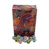 250g Rectangular Box Paisley Pattern of Individually Wrapped Chocolate Flavoured Footballs view 1