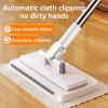 Multi-Functional Lazy Mop and Clamp for Floors & Windows Hands-Free Hand-Washing Tool with Flat Microfiber Pads Household Cleaning Kit for Tile, Hardwood & Glass Surfaces view 3