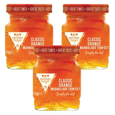 Cottage Delight - Classic Orange Marmalade Thin Cut - 113g - Pack of 3