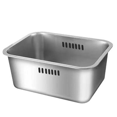 Jaywool Large Stainless Steel Dishpan Portable Washing-Up Bowl, Multipurpose Kitchen Sink Bowl Dish Tub Vegetable Washing Basins