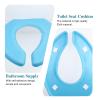 Beavorty Waterproof Eva Toilet Seat Cushion Pad U-Shape Padded Self-Adhesive Thickened Comfortable Seat Mat for Household Toilet and Bathroom Use Blue view 3