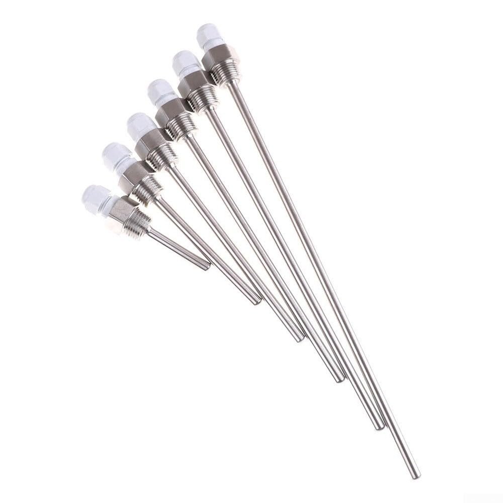 12 NPT Threads Stainless Steel Thermowell for Temperature Sensors Suitable for Installation in Pipe Diameter 6mm (400mm)