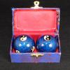 Baoding Cloisonn Balls - 2 Pack | 1.85 Inch Natural Enamel Meditation Spheres, Chinese Health Balls with Chimes, Hand Tool for Stress Relief, Relaxation, and Focus view 3