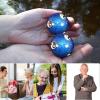 Baoding Cloisonn Balls - 2 Pack | 1.85 Inch Natural Enamel Meditation Spheres, Chinese Health Balls with Chimes, Hand Tool for Stress Relief, Relaxation, and Focus view 4