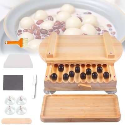 DIY Tapioca Pearl Maker Machine Manual Tool with Double Positioning Columns Sliding Baffle & Double Handle for Milk Tea Shops & Home Use Perfect for Bubble Tea Lovers