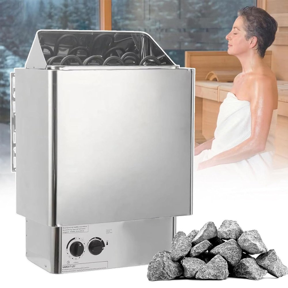 Electric Sauna Heater with Internal Controller for Home Spa, Bath, or Shower Steam Room