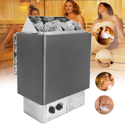 Electric Sauna Heater, Stainless Steel Stove with Timer and Temperature Control for Home, Hotel, and Spa Steam Rooms
