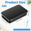 3Pcs Small Dental Floss Case Travel Floss Picks Case Holder Metal Portable Flosses Dispenser Box Travel Flosses Holder view 3