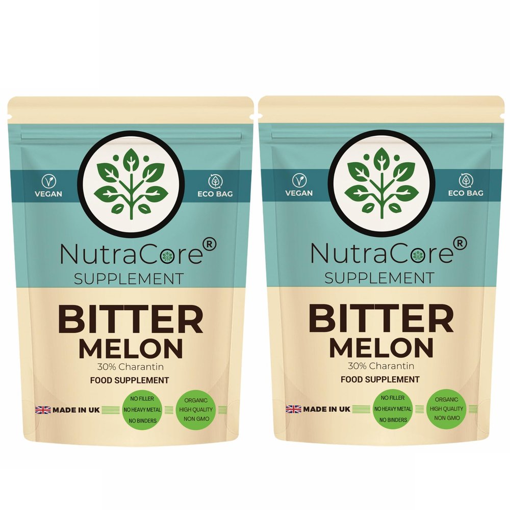 Bitter Melon Extract 6000mg 10:1 (30% Charantin) High Strength Vegan Capsules Blood Sugar & Metabolism Support Non GMO, No Fillers Made in UK NutraCore (180)