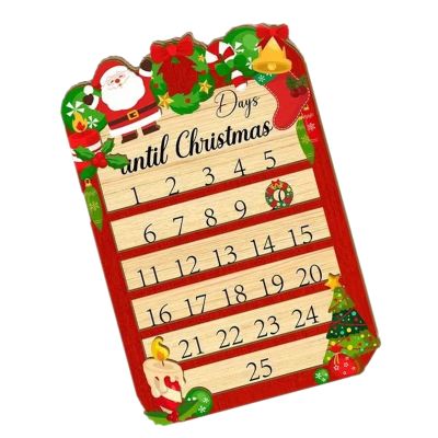 Calendar Wooden Plan 24 Compartments for Kids Holiday Excitement Family Activity Decoration Wooden Arrival Calendar