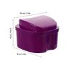 Healvian 5pcs Dental Storage Box Plastic Denture Container for Travel Portable Denture Case Strainer Basket for Cleaning and Soaking False Teeth view 2