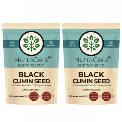 Black Cumin Seed 5500mg 180 Vegan Capsules Nigella Sativa UK Made Formula