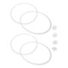 SECFOU Replacement Lid Gasket Replacement Gasket Rings 5.12x5.12x0.12in Silicone Leak Protection Compact Organization Modern Style for Lunch Boxes School Picnic view 1