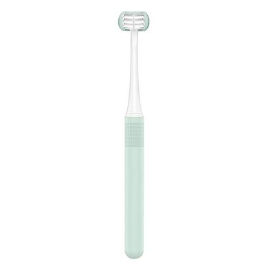 Amosfun Manual Oral Care Toothbrush 3-Sided Soft Bristles Curved Head with Secure Grip for Adults Suitable for Hospital and Travel