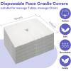 100PCS Disposable Face Cradle Covers Disposable Face Rest Covers Ultra Soft Luxurious Non-Sticking Massage Face Covers Face Cradle/Head Cradle Covers/Massage Pillow/Massage Cover view 2