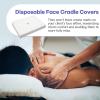 100PCS Disposable Face Cradle Covers Disposable Face Rest Covers Ultra Soft Luxurious Non-Sticking Massage Face Covers Face Cradle/Head Cradle Covers/Massage Pillow/Massage Cover view 4