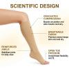 2 Pair Flight Compression Sock, Open Toe Compression Socks Support Socks Women Men, Compression Stockings Calf Pressure Socks for Ladies Women Pregnancy Maternity Travel Flying Work Long Haul Flight view 4