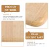 CIMAXIC Wooden Chair Seat Replacement Khaki Wood Accessory for Stools view 3