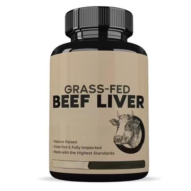 Grass-fed dried beef liver capsules to help replenish energy and immunity