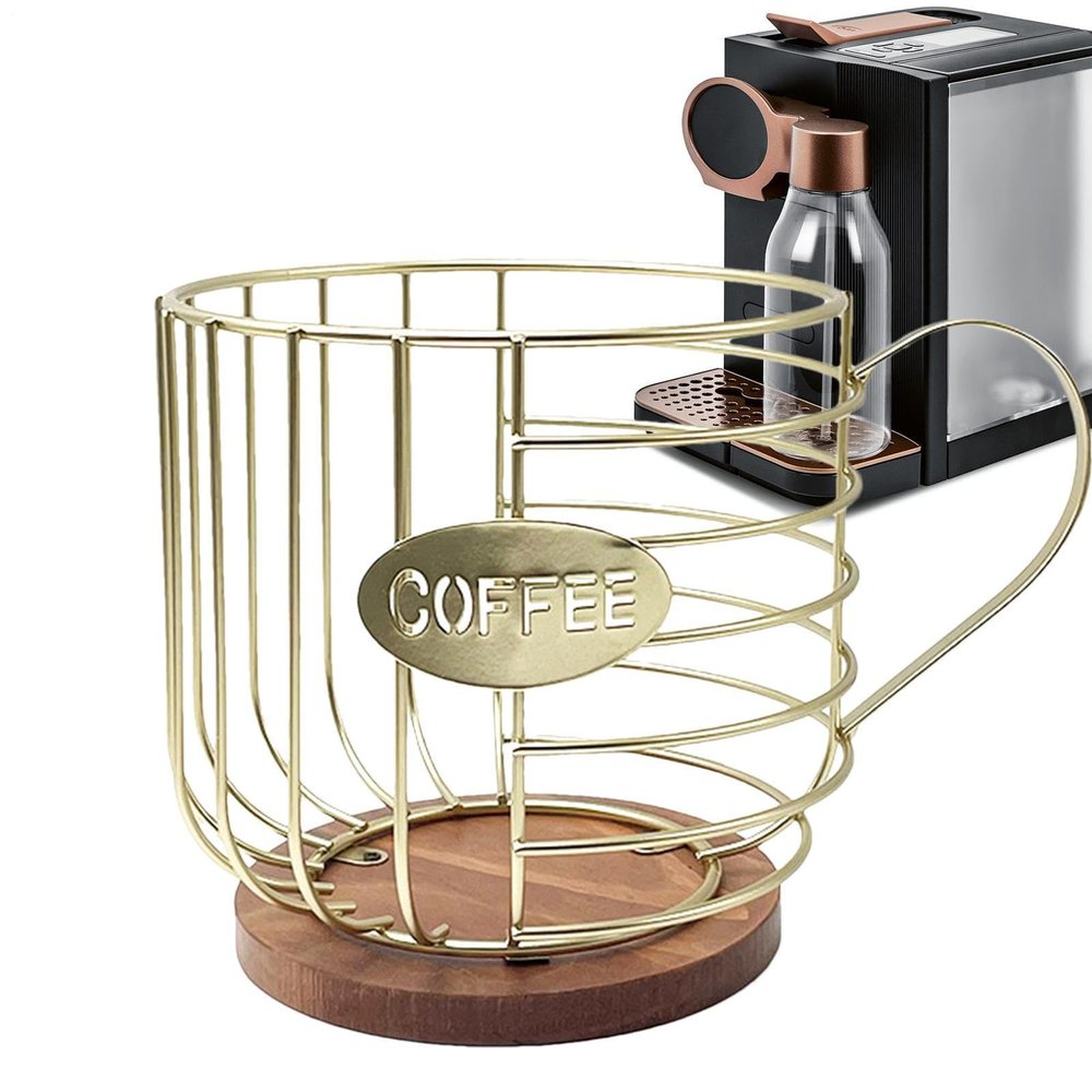 Coffee Pod Organizer Multi Slot Stand, Space Saving Design, Sturdy Construction Material, Smooth Rotating Base | for Coffee Station Display Beverage Preparation Area Office Kitchen Home Countertop