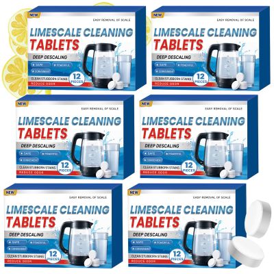 72 PCS Descaler for Kettle Tablets, All Purpose Kettle Descaler Tablets, Powerful Coffee Machine Descaler Tablets for Kettles, Irons, Shower Heads, Coffee Machines
