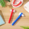 FreshCart Basics 2pcs False Tooth Brush Denture Toothbrush Pp Material Double-Head Design for Cleaning Semi-dentures and Hard-to-Reach Surfaces Oral Care view 4