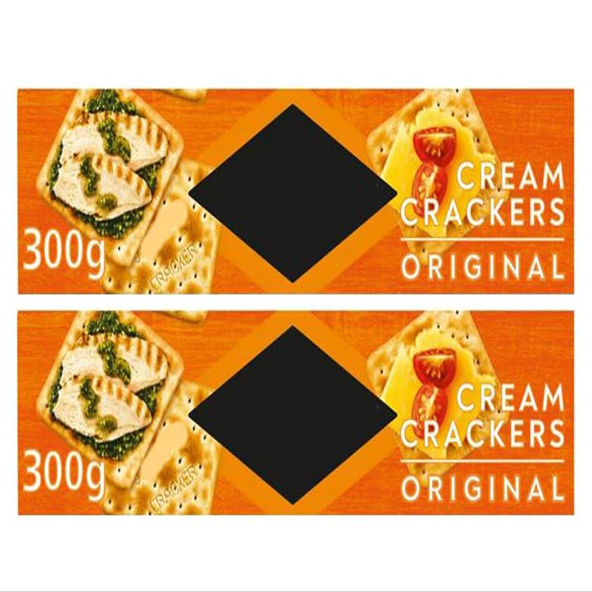 Cream Crackers, 300g, No Artificial Colours or Flavours, Suitable for Vegetarians,Pack Of 2