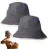 2 Pack Sauna Hat Wool Sauna Cap Heat Protection Hat for Men and Women, Head Heat Protection Accessories for Steam Room, Spa and Sessions view 1