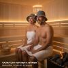 2 Pack Sauna Hat Wool Sauna Cap Heat Protection Hat for Men and Women, Head Heat Protection Accessories for Steam Room, Spa and Sessions view 2