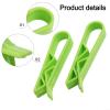 Plastic Bin Bag Clips for Trash Can 4-Pack or 10-Pack Waste Bin Bag Holders, Adjustable Notch Design Garbage Bag Clamps for Kitchen, Office &(10Pcs,Green) view 3