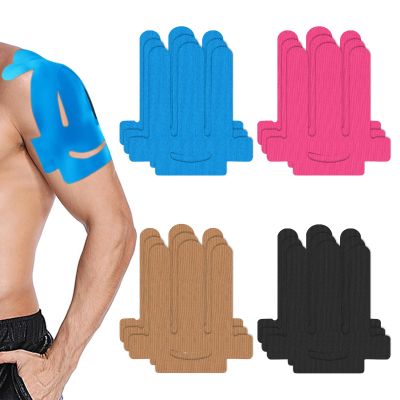 12 Pcs Kinesiology Tape Shoulder, 4 Colors Pre Cut Shoulder Tape Support, Elastic Waterproof & Breathable Sport Tapes for Body Fitness Shoulder Support Sports