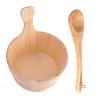 Cedar Sauna Bucket, Sauna Bucket and Ladle Set, Wooden and Ladle Kit | 4L SAUNA Accessories Beautiful Wooden Wooden Gift for Friends, Parents, Grandparents for Shower view 1