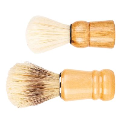 ABOOFAN 2pcs Wood Handle Shave Beard Brush 4.13x1.89x1.89in Comfortable Design for Brother Husband Home Use Shaving Accessory