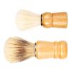 ABOOFAN 2pcs Wood Handle Shave Beard Brush 4.13x1.89x1.89in Comfortable Design for Brother Husband Home Use Shaving Accessory view 1