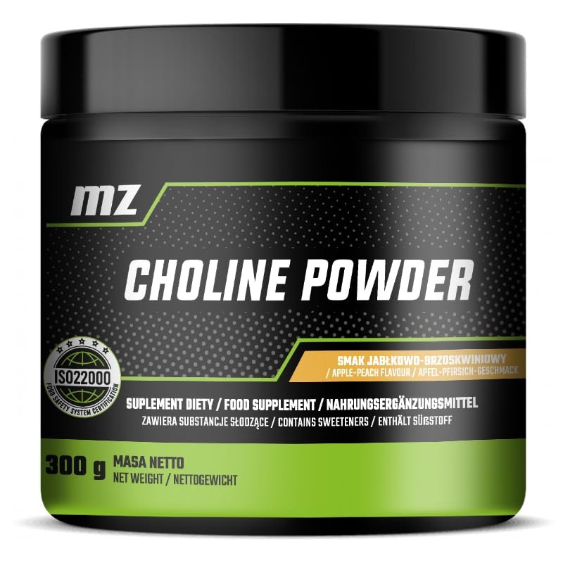 Choline Bitartrate 410 mg Powder 300 g | 265 Servings Neurotransmitter Precursor & Lipid Metabolism MZ-Store
