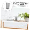 NULYLU Stainless Steel Bucket Convenient Portable Hanging Metal Bucket for Household Use view 3