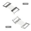 MAGICLULU 100pcs Buckles Tape Buttons Elastic Aluminum Fastening Hooks Sturdy Hold Package in Place for Bandaging Supplies and Use view 3